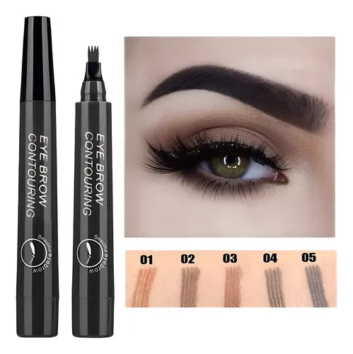 Delineador De Cejas 4 Puntas Tinta Sem